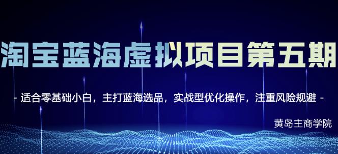 淘宝虚拟无货源3.0+4.0+5.0，适合零基础小白，主打蓝海选品，实战型优化操作